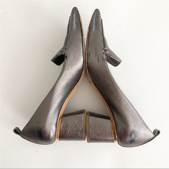 Nicholas Kirkwood Pewter Leather Beya Loafer Heel - Picture 3 of 9